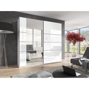 Schwebetürenschrank Salton 180cm Weiß/Weiß