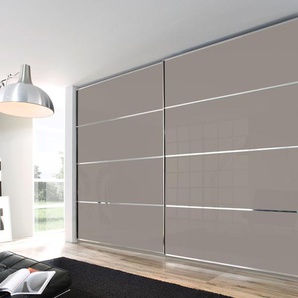 Schwebetürenschrank Sandrin, fango, Front Glas, 320 x 236 cm