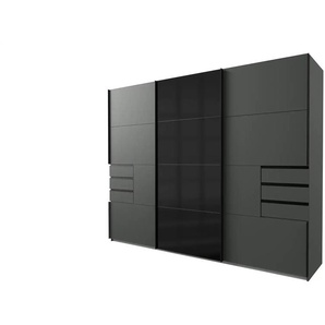 Schwebetürenschrank - schwarz - Materialmix - 270 cm - 210 cm - cm 64,0 | Möbel Kraft