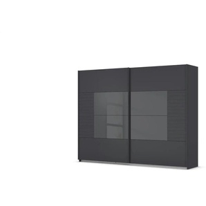 Schwebetürenschrank  Ruga - schwarz - Materialmix - 271 cm - 210 cm - 62 cm | Möbel Kraft