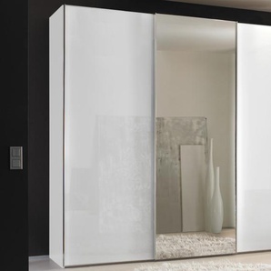 Schwebetürenschrank Serenade, Alpinweißglas/weiß