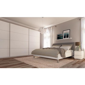 Schwebetürenschrank pure 405 x 236cm Beige/Alpinweiß 3 Türen
