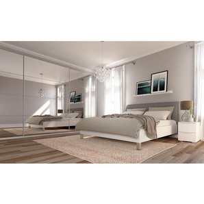 Schwebetürenschrank reflect 405 x 236cm Beige/Alpinweiß 3 Türen