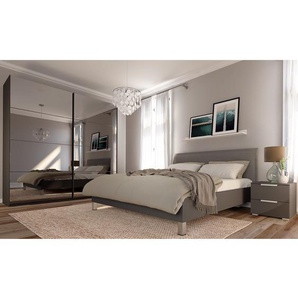 Schwebetürenschrank reflect+ 225 x 236cm Blau/Graphit 2 Türen