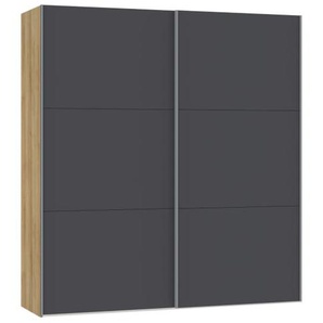 Schwebetürenschrank Slideline, anthrazit matt, 202,5 x 220 cm