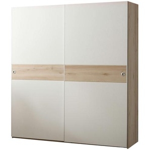 Schwebetürenschrank - weiß - Materialmix - 170 cm - 196 cm - 61 cm | Möbel Kraft