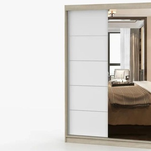 Schwebetürenschrank 2-türig  mit Einlegeböden Vista ¦ weiß ¦ Maße (cm): B: 150 H: 200
