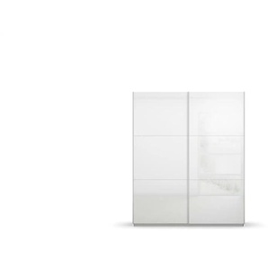 Schwebetürenschrank - weiß - Materialmix - 175 cm - 59 cm | Möbel Kraft