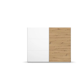Schwebetürenschrank - weiß - Materialmix - 261 cm - 59 cm | Möbel Kraft