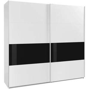 Schwebetürenschrank WIMEX Bramfeld Schränke Gr. B/H/T: 225 cm x 236 cm x 64 cm, 2 St., schwarz (weiß, absetzung schwarzglas) Schwebetürenschränke und Schiebetürenschränke Bestseller