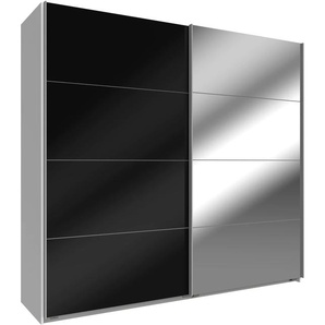 Schwebetürenschrank WIMEX Easy Schränke Gr. B/H/T: 270 cm x 210 cm x 65 cm, 2 St., schwarz-weiß (weiß, schwarzglas, spiegel) Schranksysteme und Schrankserien mit Glas Spiegel