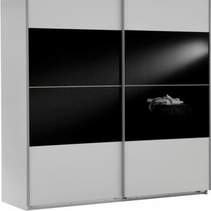 Schwebetürenschrank WIMEX Easy Schränke Gr. B/H/T: 135 cm x 210 cm x 65 cm, 2 St., schwarz-weiß (weiß, schwarzglas) Schranksysteme und Schrankserien