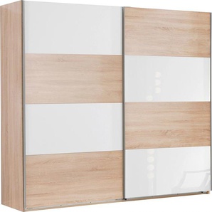 Schwebetürenschrank WIMEX Easy Schränke Gr. B/H/T: 180 cm x 210 cm x 65 cm, 2 St., braun (struktureichefarben hell, weißglas) Schranksysteme und Schrankserien mit Teilglas