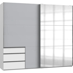 Schwebetürenschrank WIMEX Level by fresh to go Schränke Gr. B/H/T: 250 cm x 216 cm x 65 cm, 2 St., weiß (weiß, light grey) Schranksysteme und Schrankserien