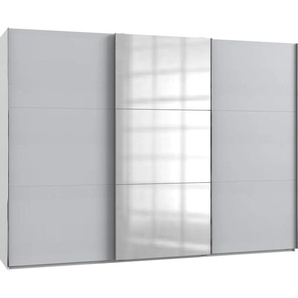 Schwebetürenschrank WIMEX Level by fresh to go Schränke Gr. B/H/T: 300 cm x 216 cm x 65 cm, 3 St., weiß (weiß, light grey) Schranksysteme und Schrankserien