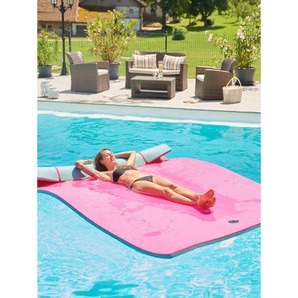 Schwimmteppich , Rosa, Türkis , Kunststoff , 90x3.5 cm , Reach , Freizeit, Pools und Wasserspaß, Wasserspaß