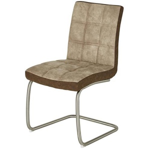 Schwingstuhl - braun - Materialmix - 49 cm - 90,5 cm - 60 cm | Möbel Kraft