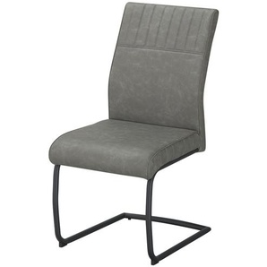 Kunstleder-Schwingstuhl  Lesley ¦ grau ¦ Maße (cm): B: 50 H: 98 T: 61.0