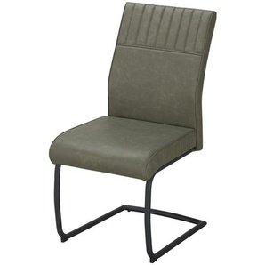 Kunstleder-Schwingstuhl Lesley ¦ grün ¦ Maße (cm): B: 50 H: 98 T: 61.0