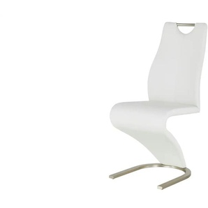 Schwingstuhl - weiß - Materialmix - 44,5 cm - 99 cm - cm 59,5 | Möbel Kraft