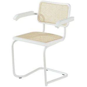 Schwingstuhl - weiß - Materialmix - 57 cm - 81 cm - cm 57,0 | Möbel Kraft