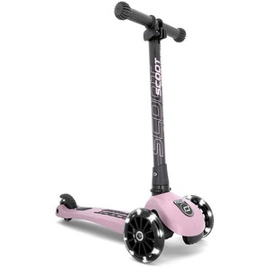Scoot and Ride Kinderscooter Highwaykick 3, Rosa, Schwarz, Metall, Kunststoff, 24x72x55 cm, EN 71, Hinterrad-Reibungsbremse, Aluminium-Rahmen,