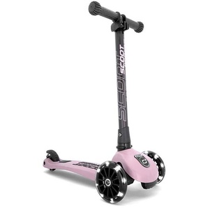 Scoot and Ride Kinderscooter Highwaykick 3, Rosa, Schwarz, Metall, Kunststoff, 24x72x55 cm, EN 71, Hinterrad-Reibungsbremse, Aluminium-Rahmen,