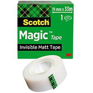 Scotch Magic Klebeband 810 19 mm x 33 m Matt Unsichtbar 011257