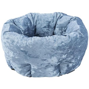 Scruffs Haustierbett Samt Blau