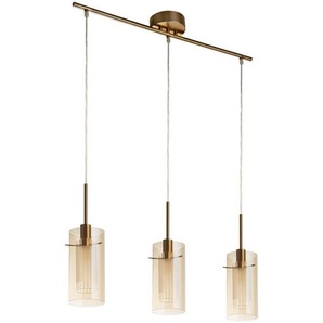 Searchlight Hängeleuchte Duo, Messing, Metall, Glas, 13x71x40 cm, Lampen & Leuchten, Innenbeleuchtung, Hängelampen, Esstischlampen