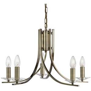 Searchlight Kronleuchter Hängeleuchte Ascona, 5-flammig, ohne Leuchtmittel, Elegante Optik