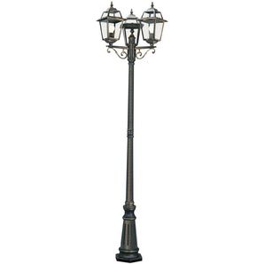 Searchlight Pollerleuchte Außenleuchte New Orleans, 3-flammig, ohne Leuchtmittel, Klassisches Ambiente