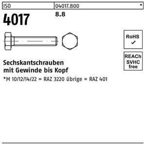 Sechskantschraube ISO 4017 VG M 16 x 320 8.8