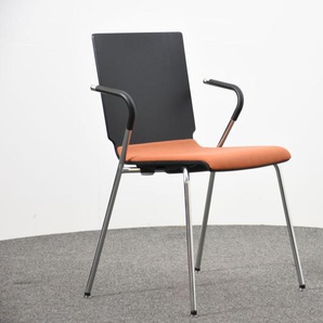 Sedus Besucherstuhl, orange, 4 Fuß, gebraucht