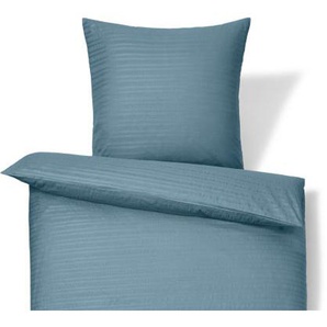Seersucker-Bettwäsche, Übergröße, blau