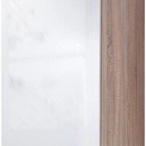 Seitenschrank FLEX-WELL Florenz Schränke Gr. B/H/T: 50 cm x 200 cm x 57 cm, 1 St., weiß (hochglanz weiß, sonoma eiche) Seitenschränke