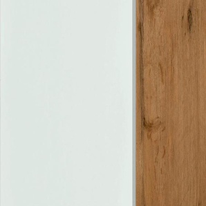 Seitenschrank FLEX-WELL Vintea Schränke Gr. B/H/T: 50 cm x 200 cm x 57,1 cm, 1 St., beige (magnolia matt, lancelot oak) Hochschrank Seitenschränke