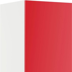 Seitenschrank IMPULS KÜCHEN Turin, Breite 60 cm Schränke Gr. B/H/T: 60 cm x 205,1 cm x 57,9 cm, links, 1 St., rot (rot hochglanz) Seitenschränke
