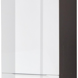 Seitenschrank KOCHSTATION KS-Brindisi Schränke Gr. B/H/T: 60 cm x 200 cm x 60 cm, 1 St., weiß (weiß hochglanz, grafit) Seitenschränke 60 cm breit, 200 hoch, viel Stauraum