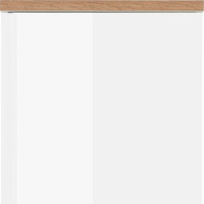Seitenschrank KOCHSTATION KS-Virginia Schränke Gr. B/H/T: 50 cm x 165 cm x 60 cm, 1 St., weiß (weiß hochglanz, wotaneiche) Hochschrank Seitenschrank Seitenschränke 50 cm breit, für viel Stauraum