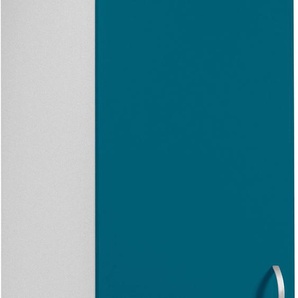 Seitenschrank WIHO KÜCHEN Amrum Schränke Gr. B/H/T: 50 cm x 200 cm x 57 cm, 1 St., blau (ozeanblau, hellgrau) Seitenschrank 50 cm breit