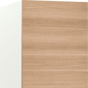 Seitenschrank WIHO KÜCHEN Zell Schränke Gr. B/H/T: 50 cm x 200 cm x 57 cm, braun (front: zen esche, korpus: weiß) Seitenschränke