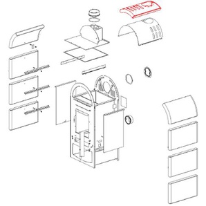 Seitenverkleidung Speckstein oben mit Loch für Stefany, Stefany Forno von La Nordica