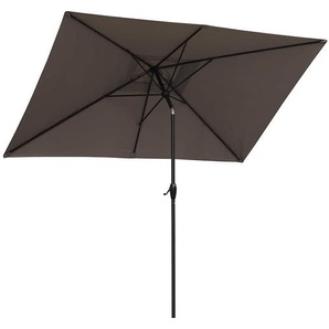Sekey Sonnenschirm 300 x 200 cm Rechteckschirm Aluminium Marktschirm Rechteckig, mit Kurbel, Braun 39923087