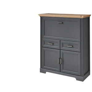 Sekretär - grau - Materialmix - 105 cm - 124 cm - cm 41,0 | Möbel Kraft