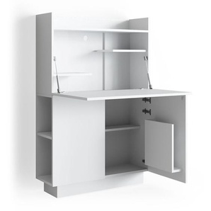 Sekretär Schreibtisch Alena, Weiß, 85 x 27 cm, Vicco