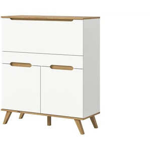 Sekretär  Torso ¦ weiß ¦ Maße (cm): B: 100 H: 118