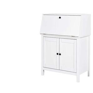 Sekretär - weiß - Materialmix - 78 cm - 108 cm - cm 77,0 | Möbel Kraft