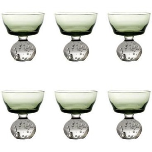 Sektgläser Eternal Snow M glas grün / 6er Set - Ø 9,2 x H 10 cm - Serax - Grün