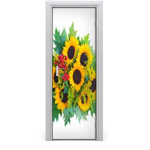 Selbstklebende Sonnenblumen Tür Aufkleber